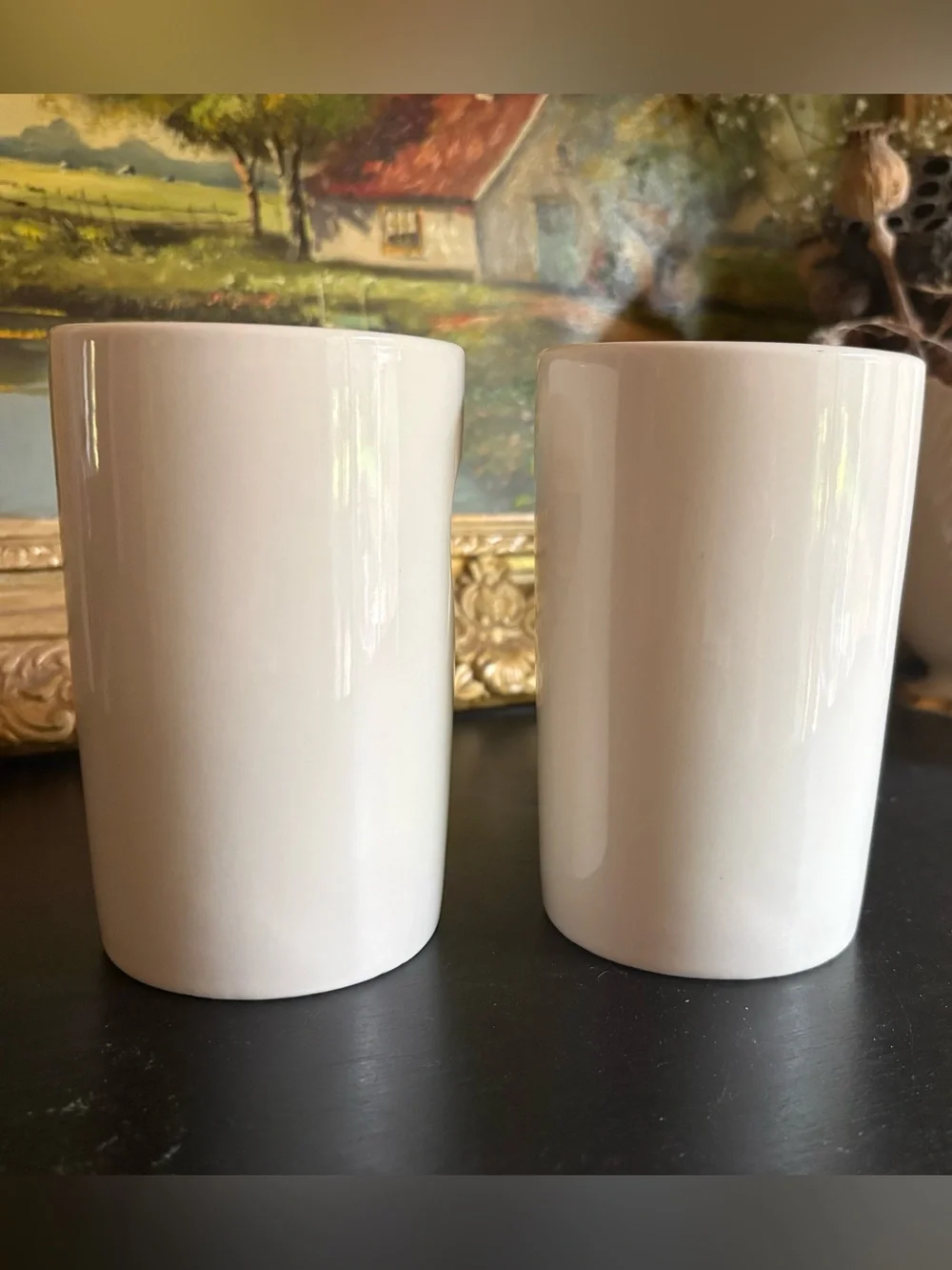 2 Tall Rainbow Heart Mugs “Open Mind, Open Heart” Williams Sonoma Trevor Project